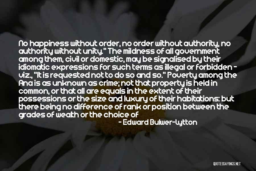 Government And Poverty Quotes By Edward Bulwer-Lytton