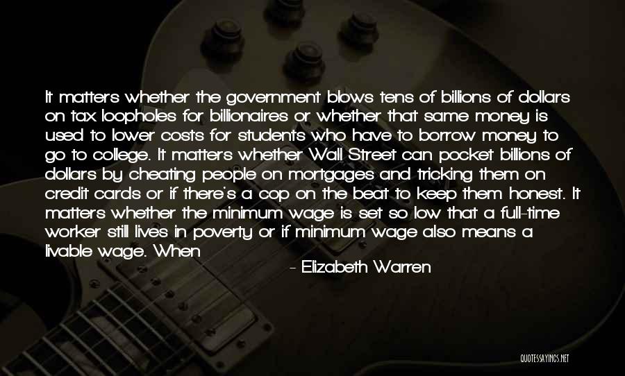 Government And Poverty Quotes By Elizabeth Warren