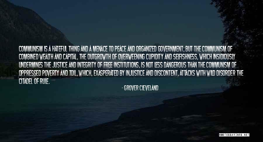 Government And Poverty Quotes By Grover Cleveland