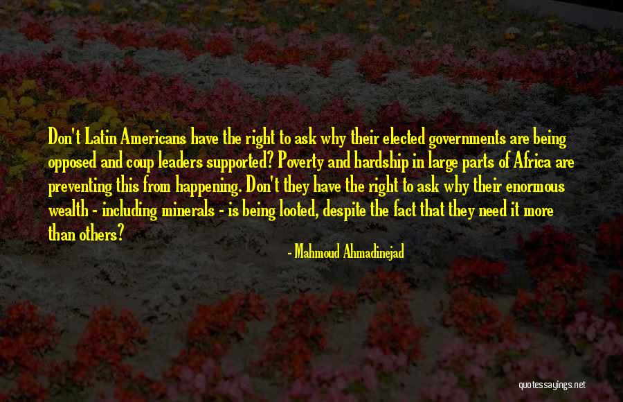 Government And Poverty Quotes By Mahmoud Ahmadinejad