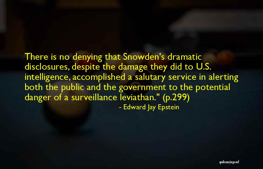 Government And Privacy Quotes By Edward Jay Epstein