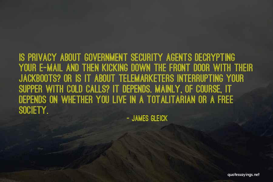 Government And Privacy Quotes By James Gleick