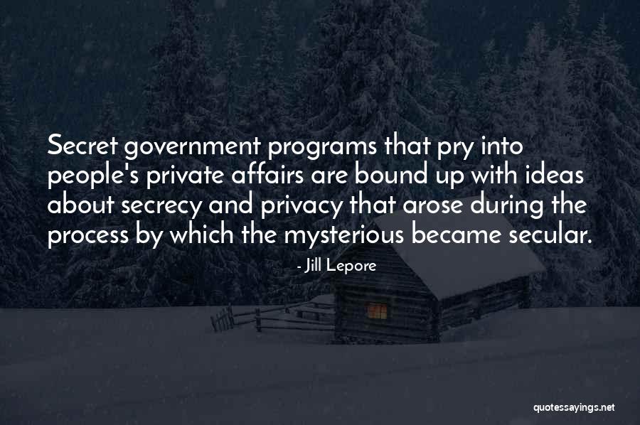 Government And Privacy Quotes By Jill Lepore