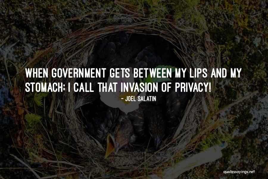 Government And Privacy Quotes By Joel Salatin