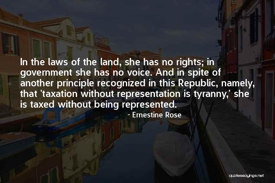 Government And Tyranny Quotes By Ernestine Rose