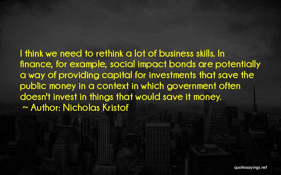 Government Bonds Quotes By Nicholas Kristof