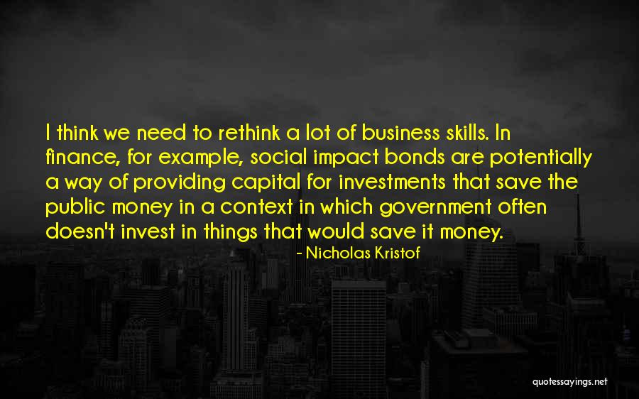 Government Bonds Quotes By Nicholas Kristof