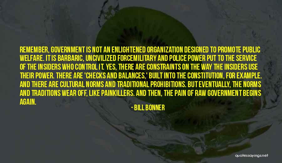 Government Checks And Balances Quotes By Bill Bonner