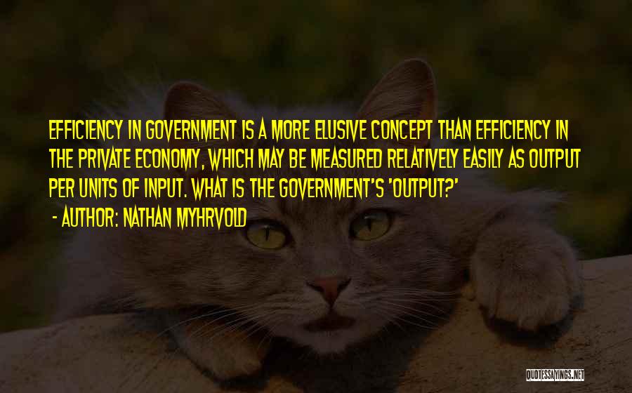 Government Efficiency Quotes By Nathan Myhrvold