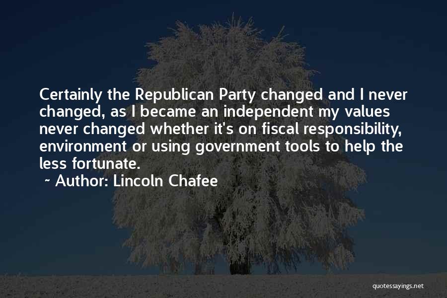 Government Help Quotes By Lincoln Chafee