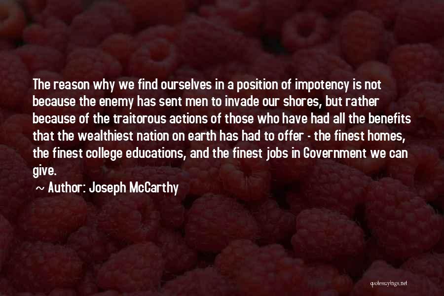 Government Jobs Quotes By Joseph McCarthy