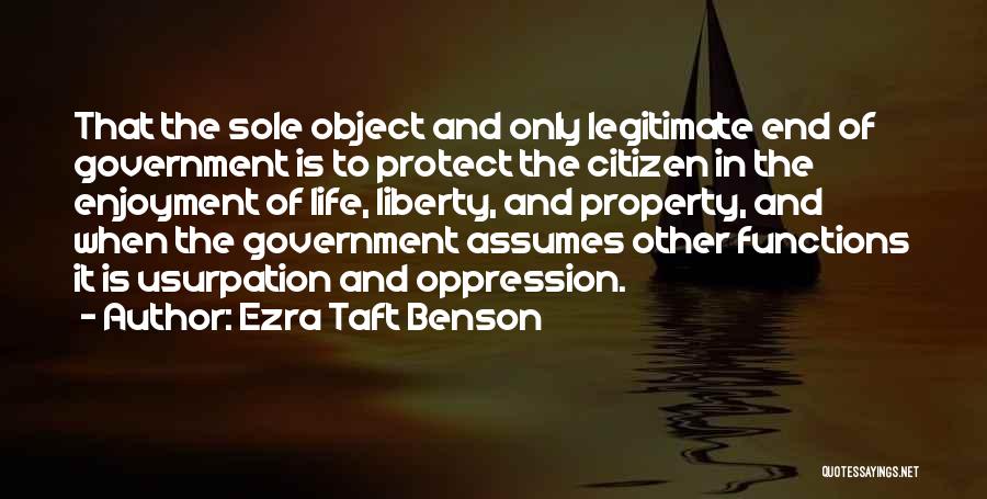 Government Oppression Quotes By Ezra Taft Benson