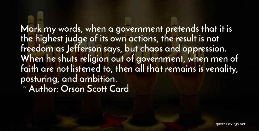 Government Oppression Quotes By Orson Scott Card