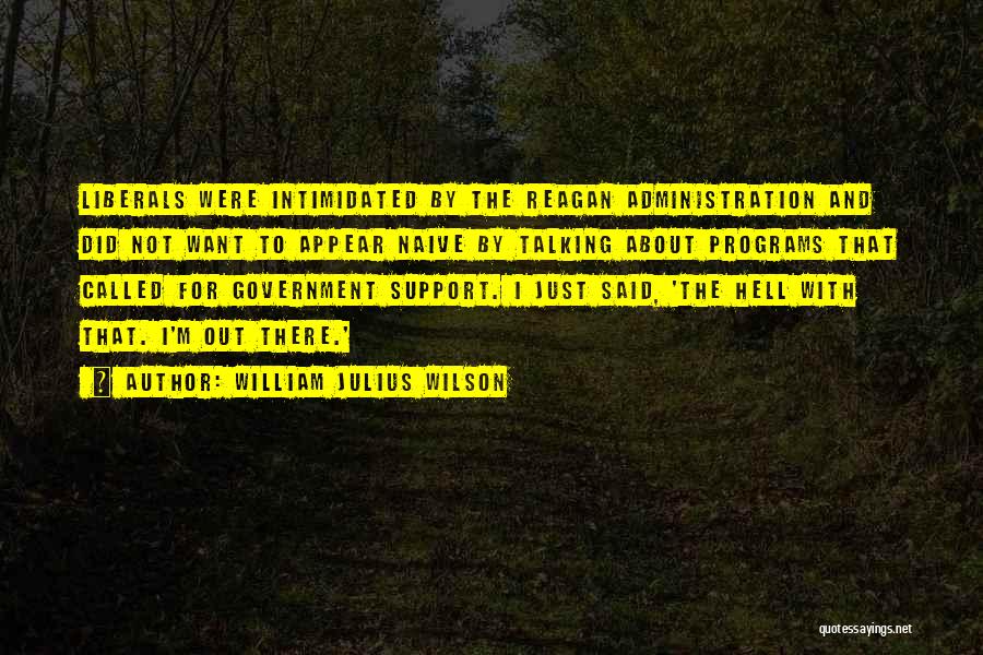 Government Programs Quotes By William Julius Wilson