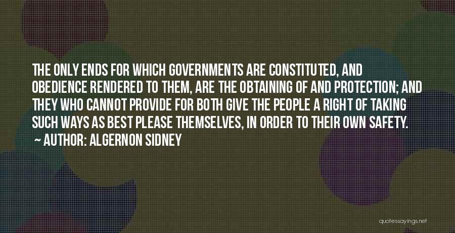 Government Protection Quotes By Algernon Sidney