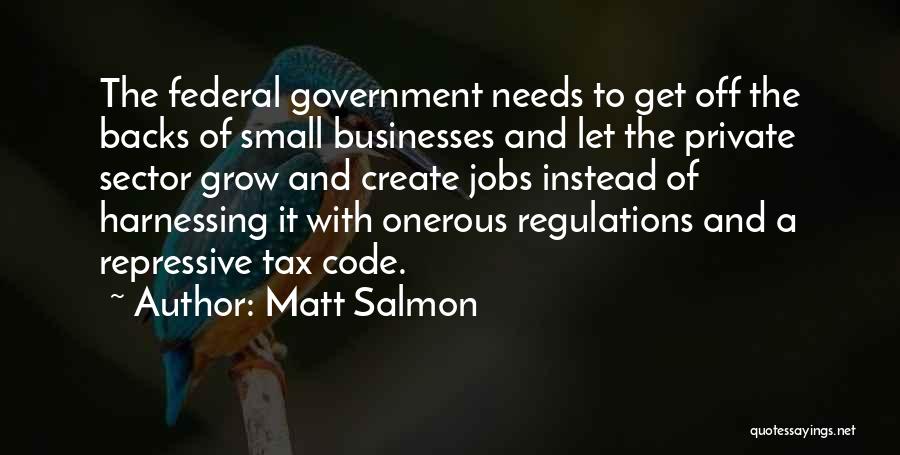 Government Regulations Quotes By Matt Salmon