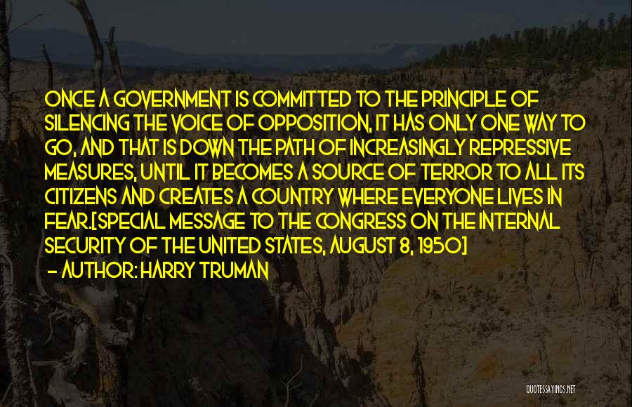 Government Repression Quotes By Harry Truman