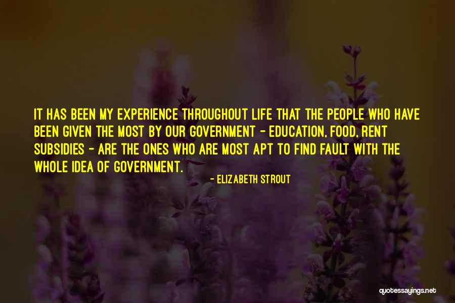 Government Subsidies Quotes By Elizabeth Strout