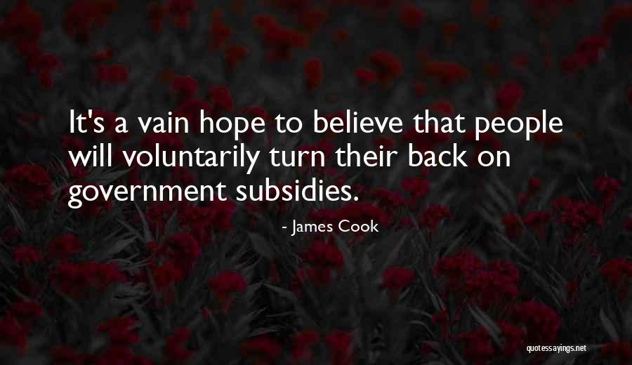 Government Subsidies Quotes By James Cook