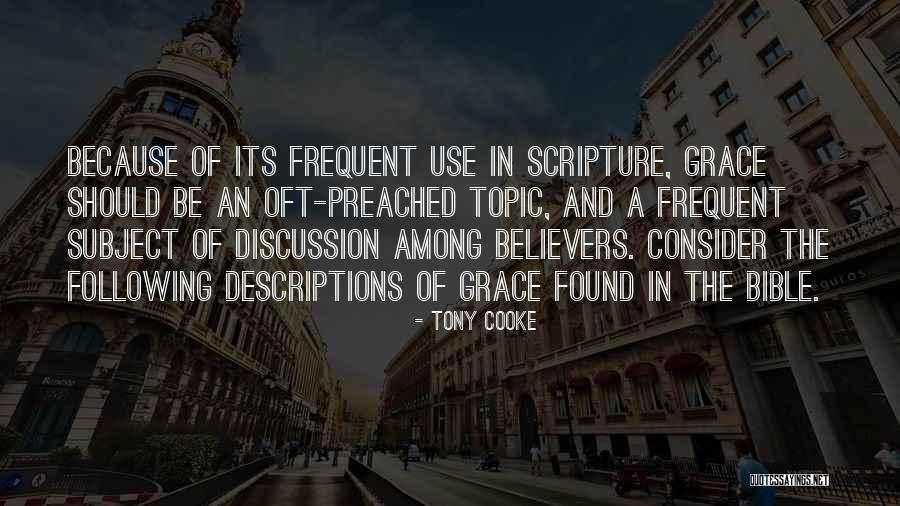 Grace In The Bible Quotes By Tony Cooke