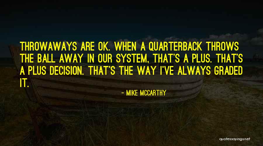 Graded Quotes By Mike McCarthy Graded Quotes By Mike McCarthy