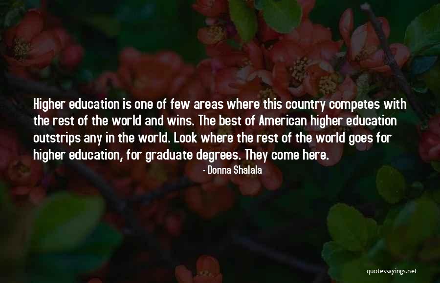 Graduate Degrees Quotes By Donna Shalala