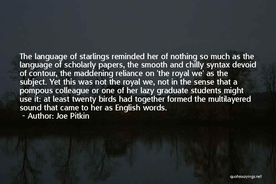 Graduate Students Quotes By Joe Pitkin