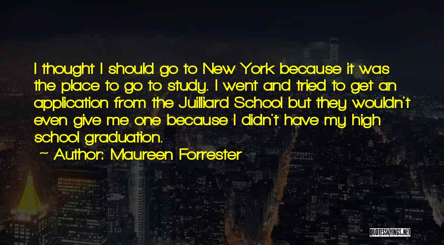 Graduation Of High School Quotes By Maureen Forrester