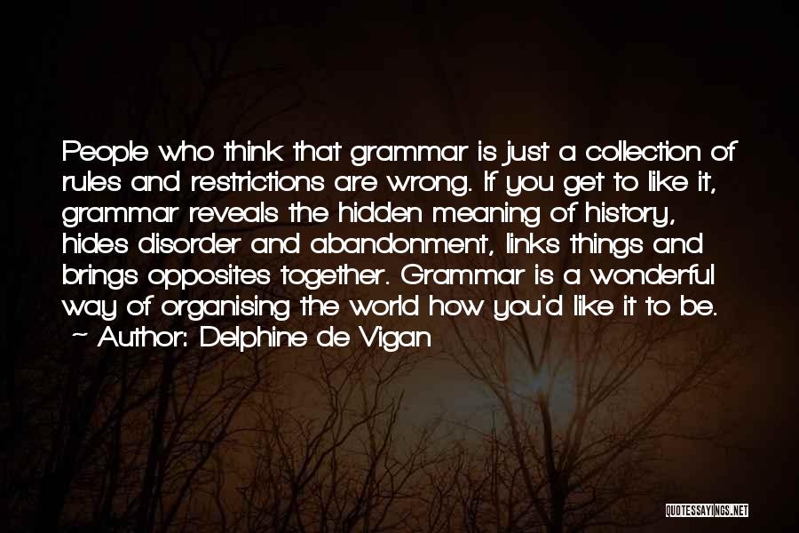 Grammar And Writing Quotes By Delphine De Vigan