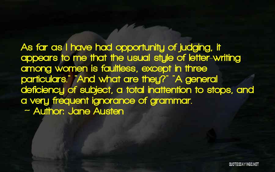 Grammar And Writing Quotes By Jane Austen