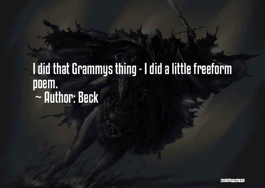 Grammys Quotes By Beck