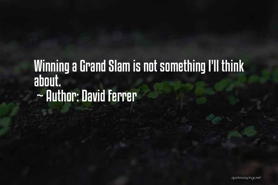 Grand Slam Quotes By David Ferrer