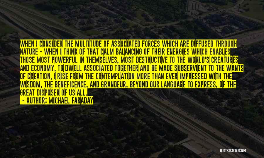 Grandeur Of Nature Quotes By Michael Faraday