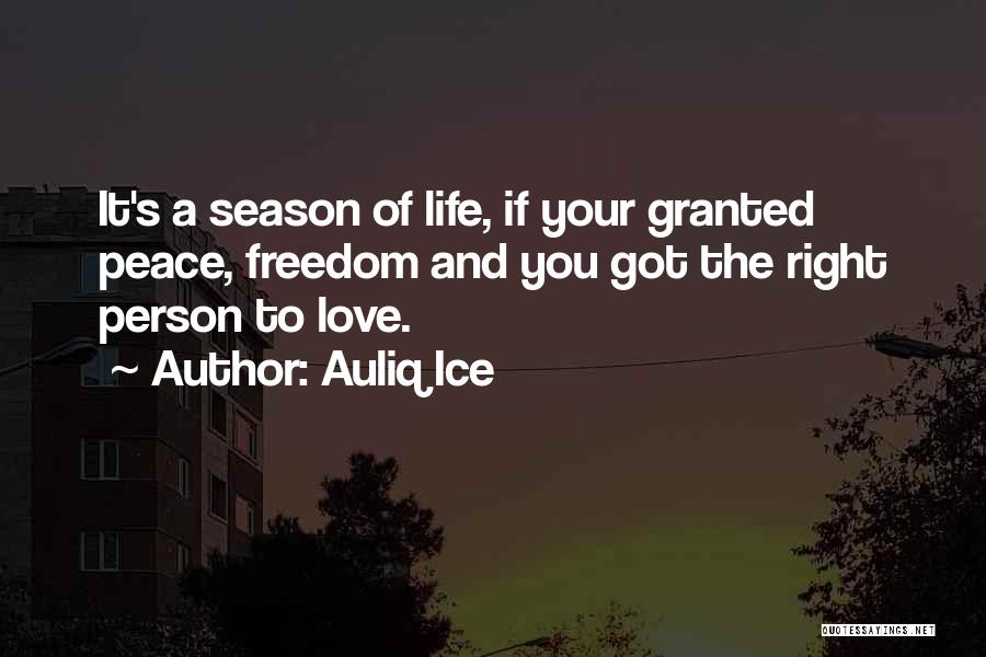 Granted Love Quotes By Auliq Ice