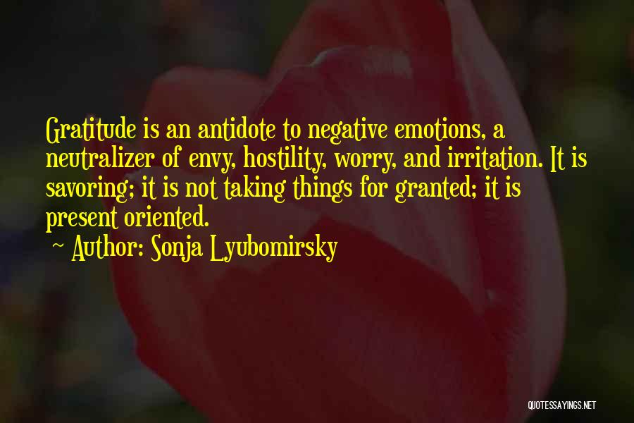 Granted Quotes By Sonja Lyubomirsky