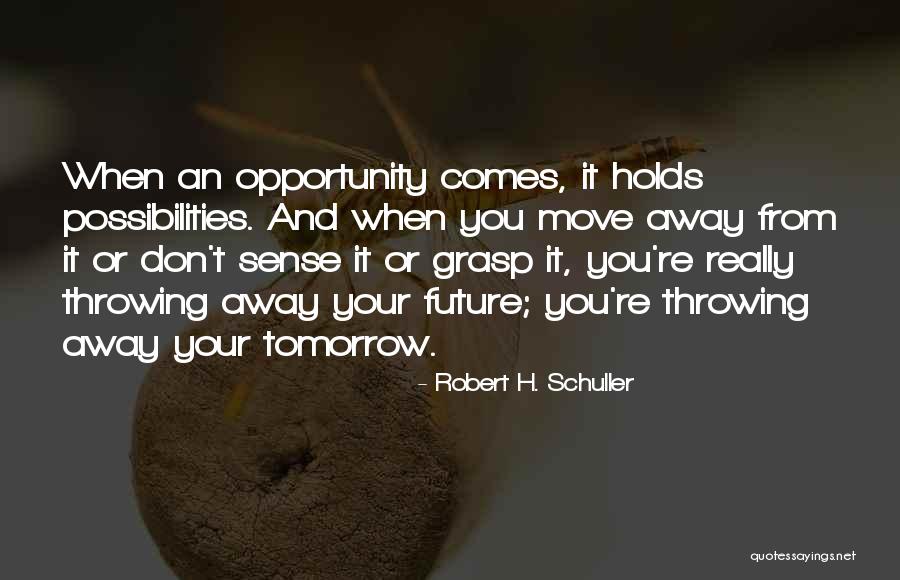 Grasp Opportunity Quotes By Robert H. Schuller