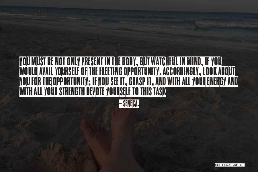 Grasp Opportunity Quotes By Seneca.