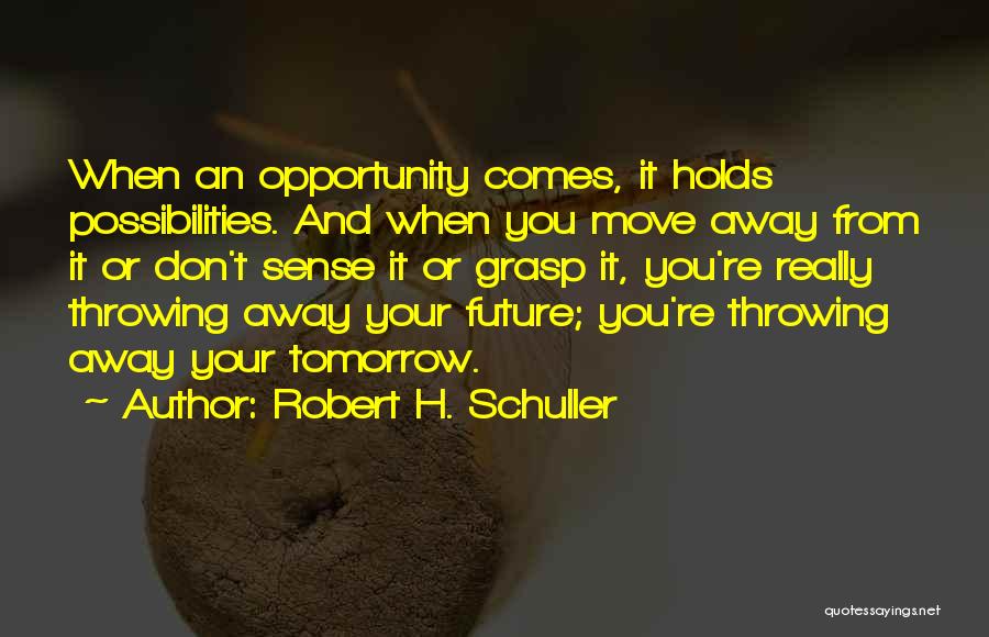 Grasp The Opportunity Quotes By Robert H. Schuller