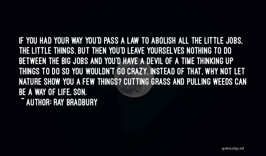 Grass Cutting Quotes By Ray Bradbury