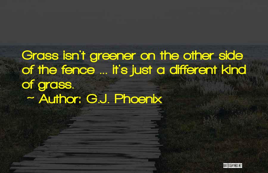 Grass Greener On The Other Side Quotes By G.J. Phoenix
