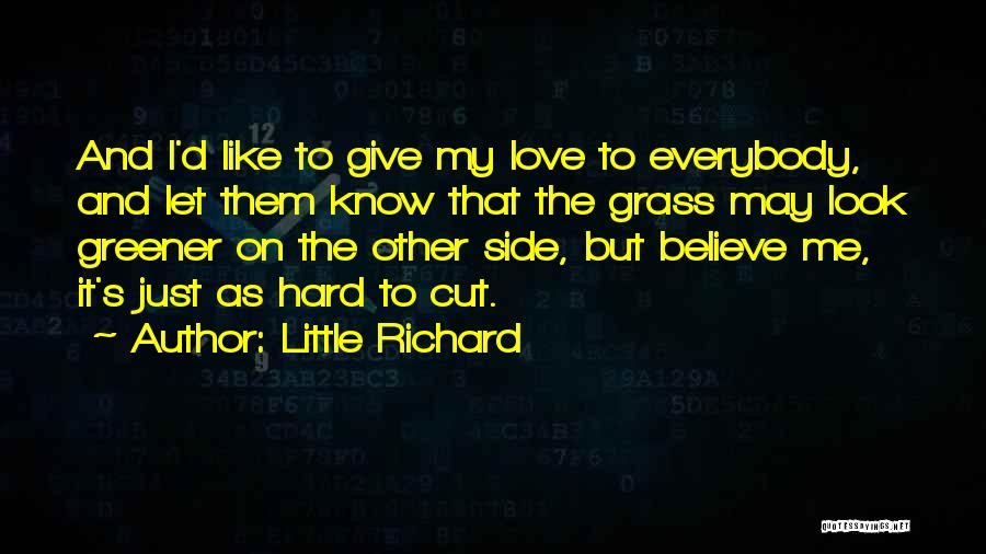 Grass Greener Other Side Quotes By Little Richard