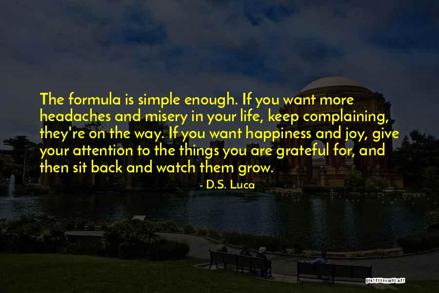 Grateful For Simple Things Quotes By D.S. Luca