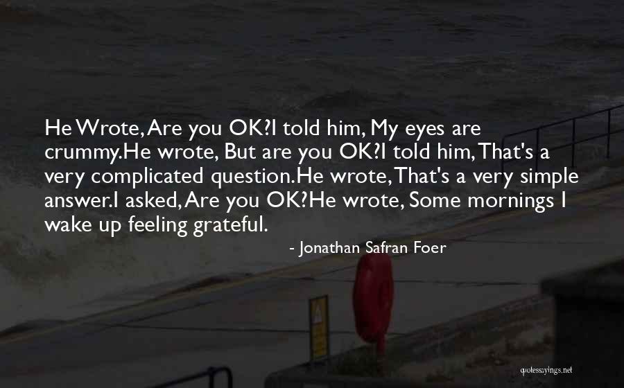 Grateful For Simple Things Quotes By Jonathan Safran Foer