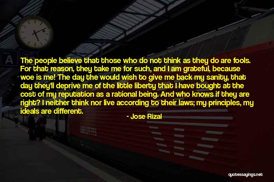 Grateful For Who I Am Quotes By Jose Rizal