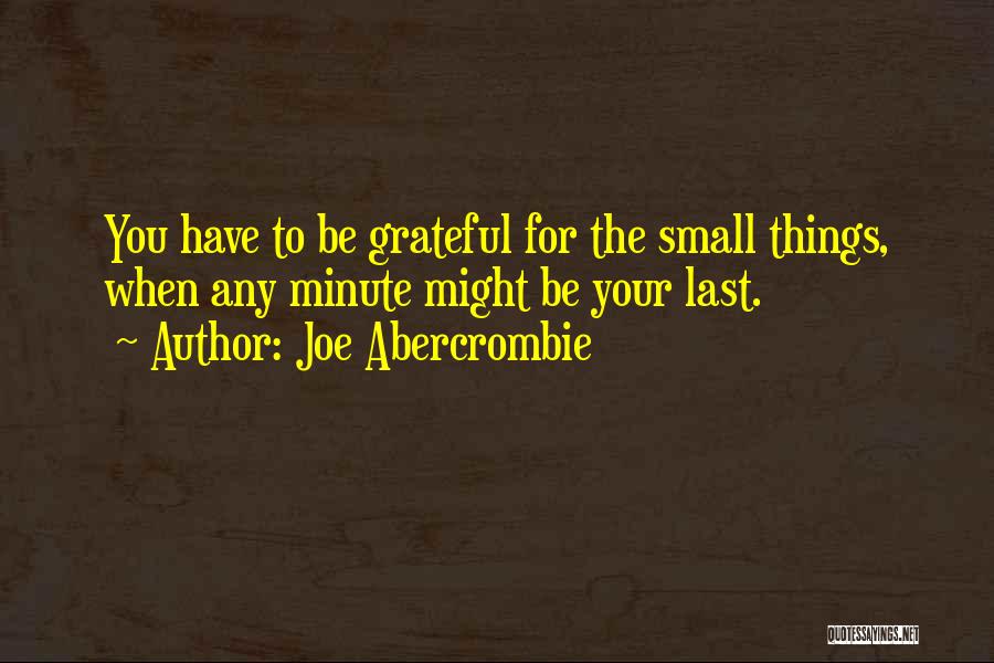 Grateful For Your Life Quotes By Joe Abercrombie