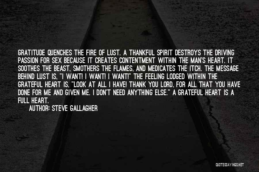 Grateful Message Quotes By Steve Gallagher