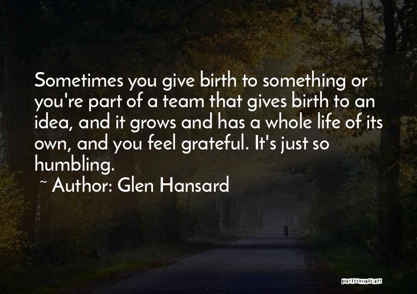 Grateful To Life Quotes By Glen Hansard