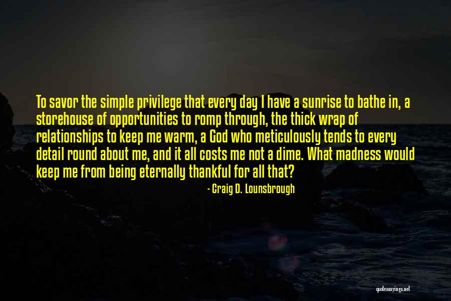 Gratefulness To God Quotes By Craig D. Lounsbrough