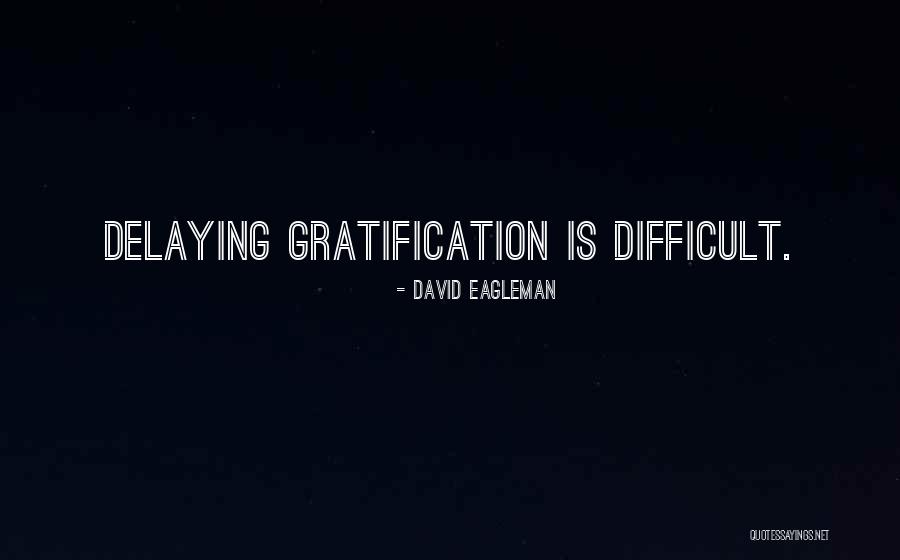 Gratification Quotes By David Eagleman