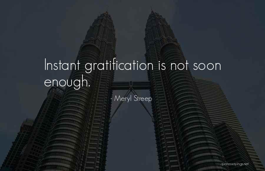 Gratification Quotes By Meryl Streep